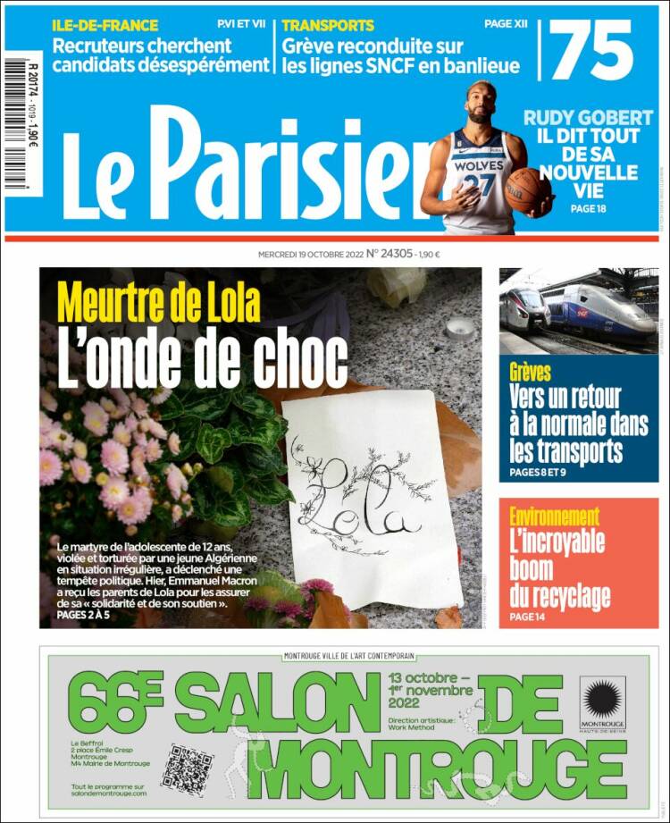 Portada de Le Parisien (Francia)