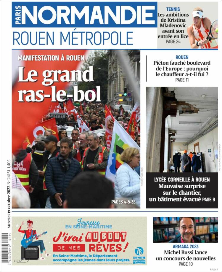 Portada de Paris Normandie (Francia)