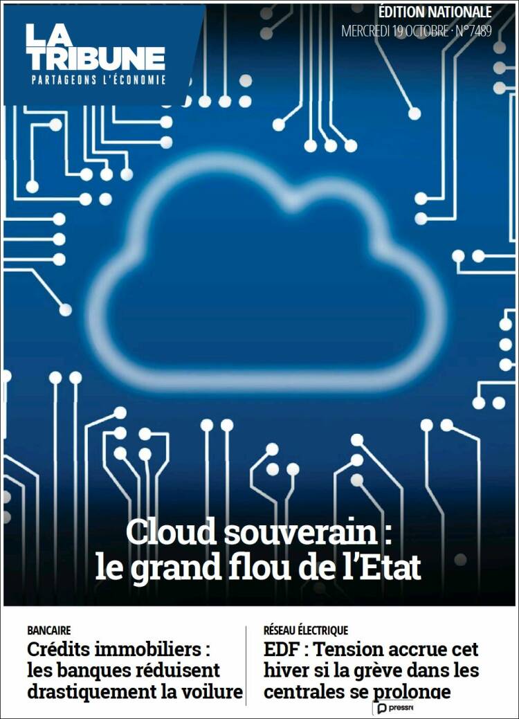 Portada de La Tribune (Francia)