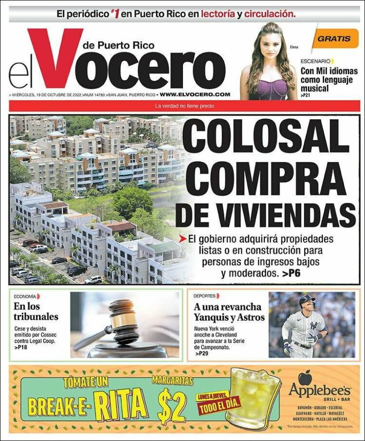 Portada de Vocero (Puerto Rico)