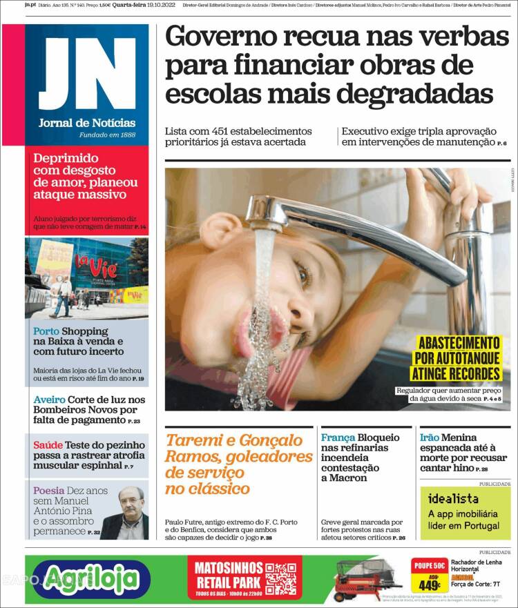 Portada de Jornal de Notícias (Portugal)