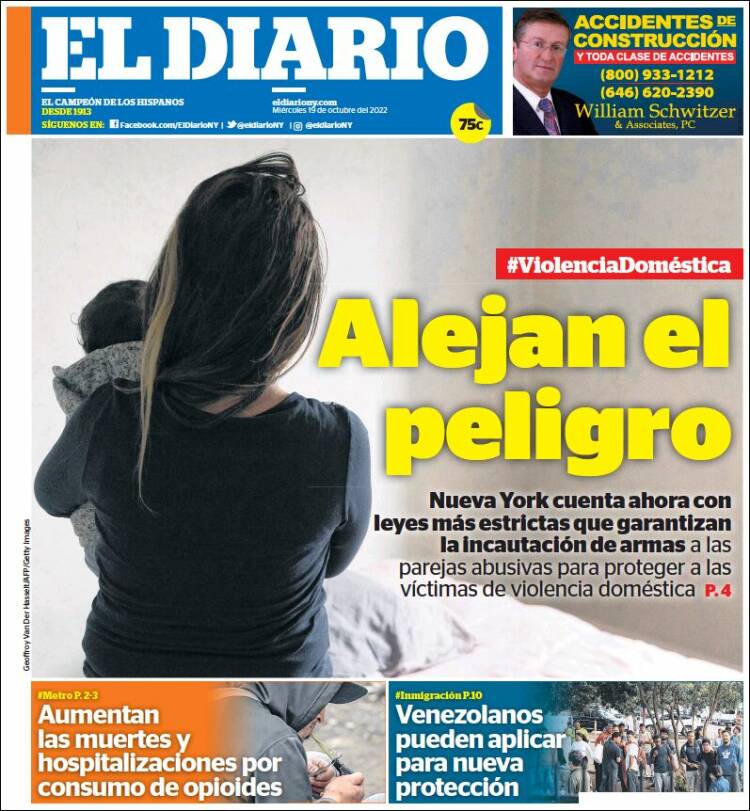 Portada de El Diario NY (USA)