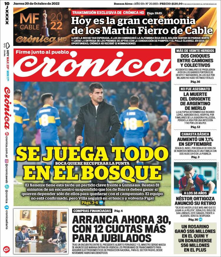 Portada de Crónica (Argentine)
