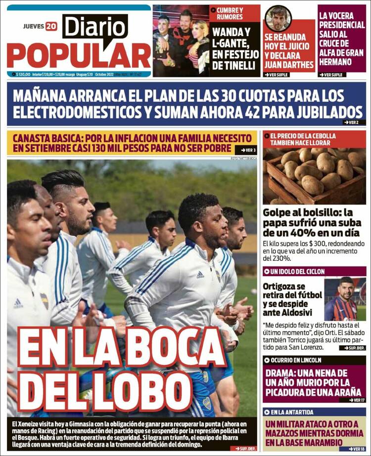 Portada de Diario Popular (Argentine)