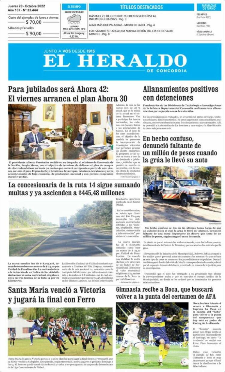 Portada de El Heraldo de Concordia (Argentine)