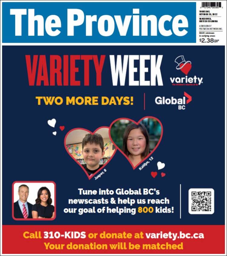 Portada de The Province (Canada)