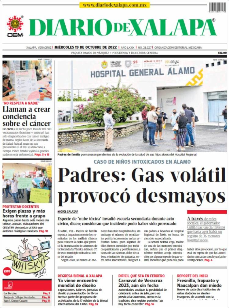 Portada de Diario de Xalapa (México)