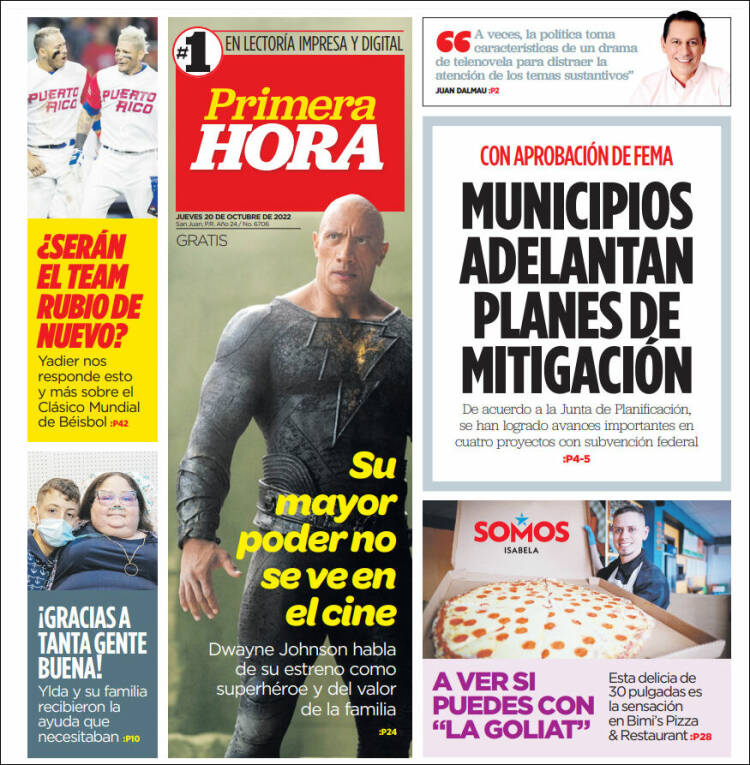 Portada de Primera Hora (Puerto Rico)