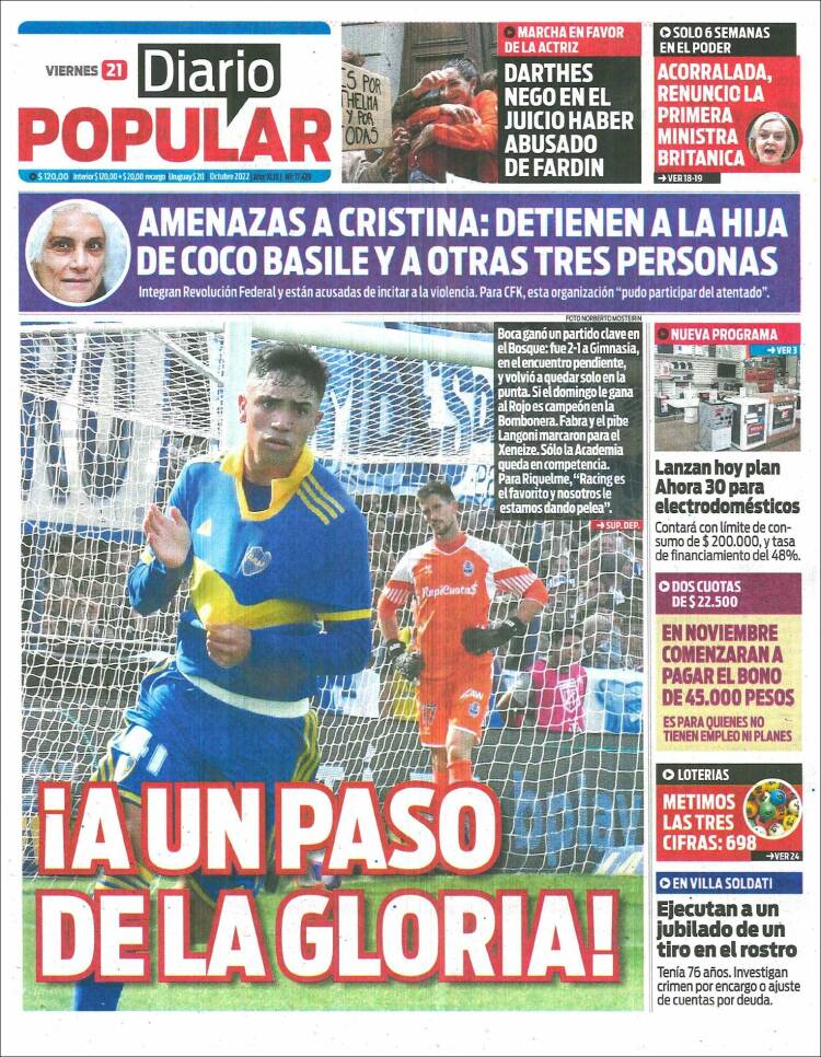 Portada de Diario Popular (Argentina)
