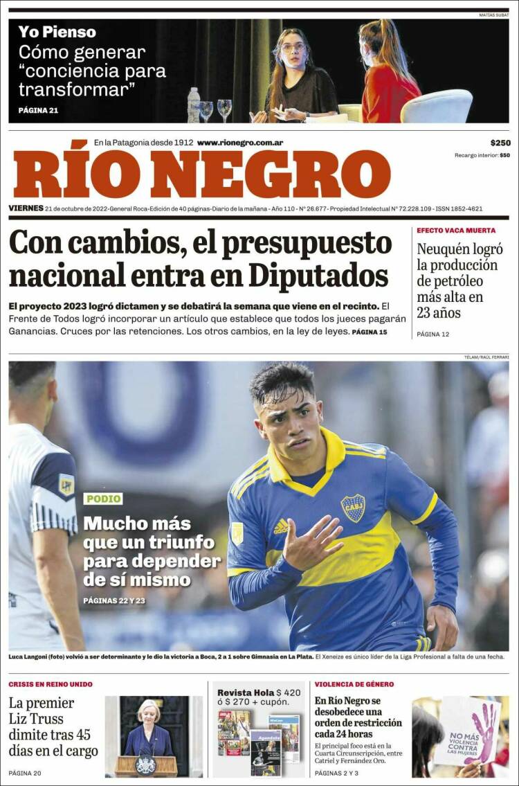 Portada de Rio Negro (Argentina)
