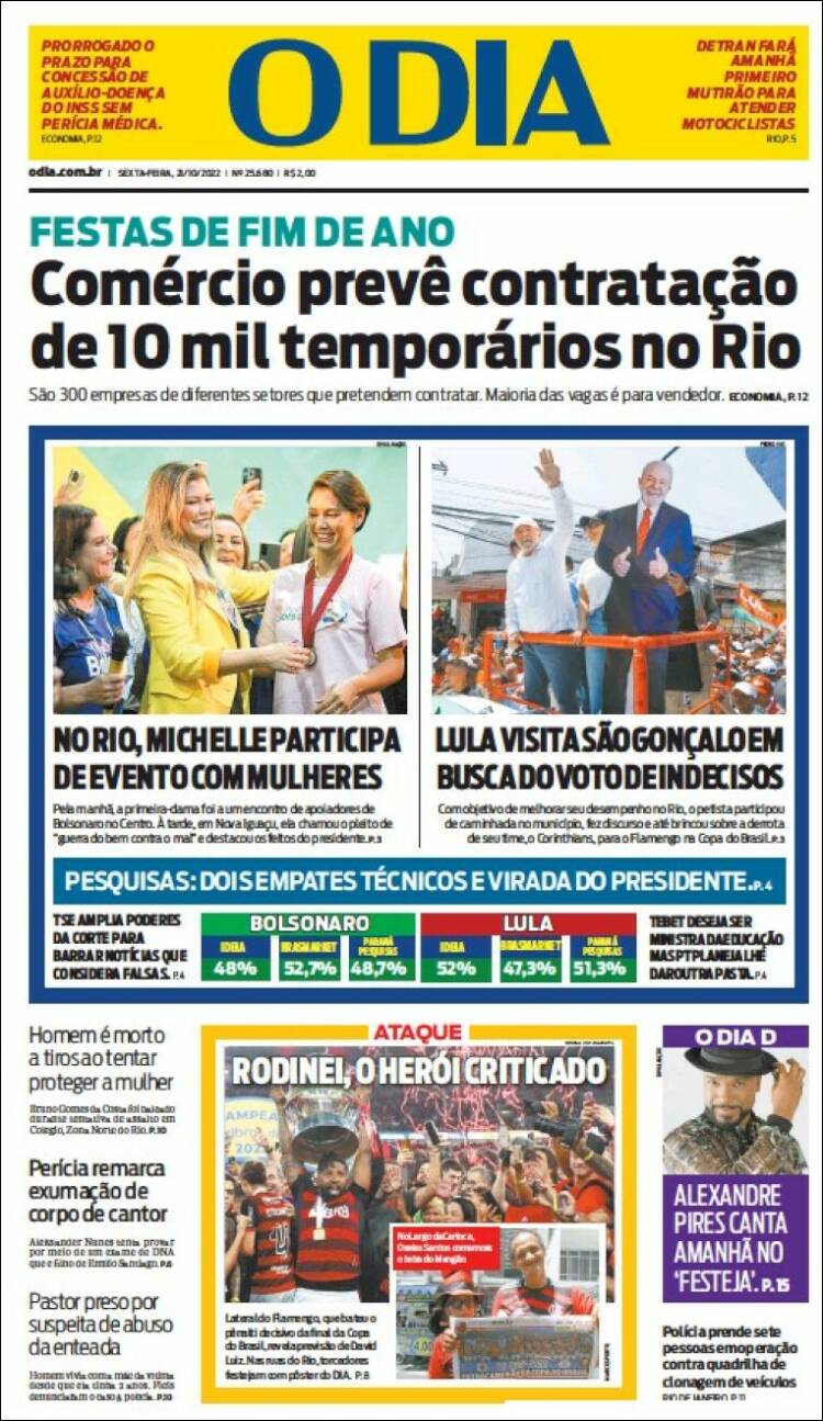 Portada de O Dia (Brasil)