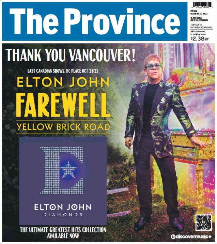 Portada de The Province (Canadá)