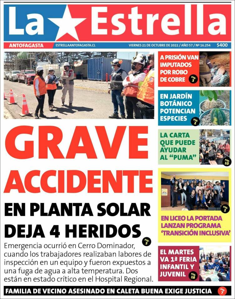 Portada de La Estrella del Norte (Chile)