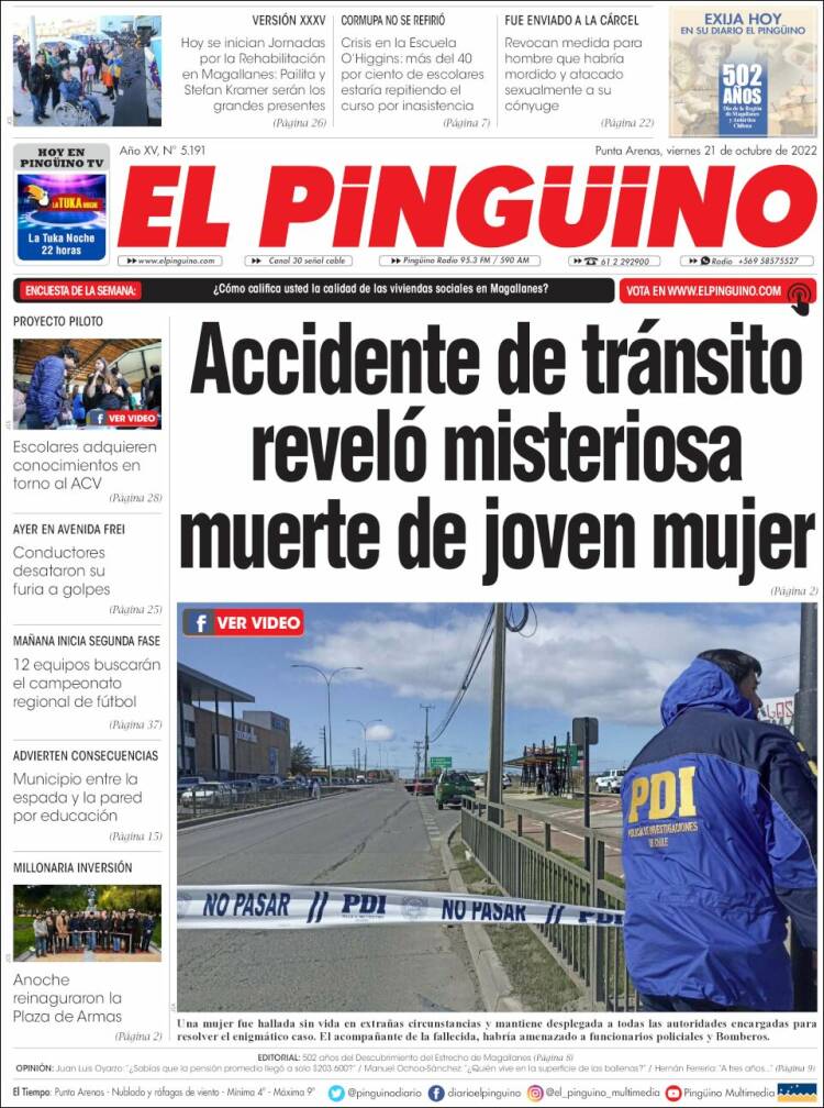 Portada de El Pingüino (Chile)