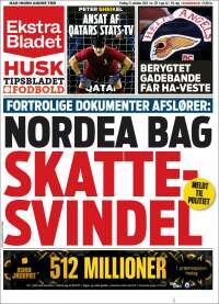 Portada de Ekstra Bladet (Danemark)