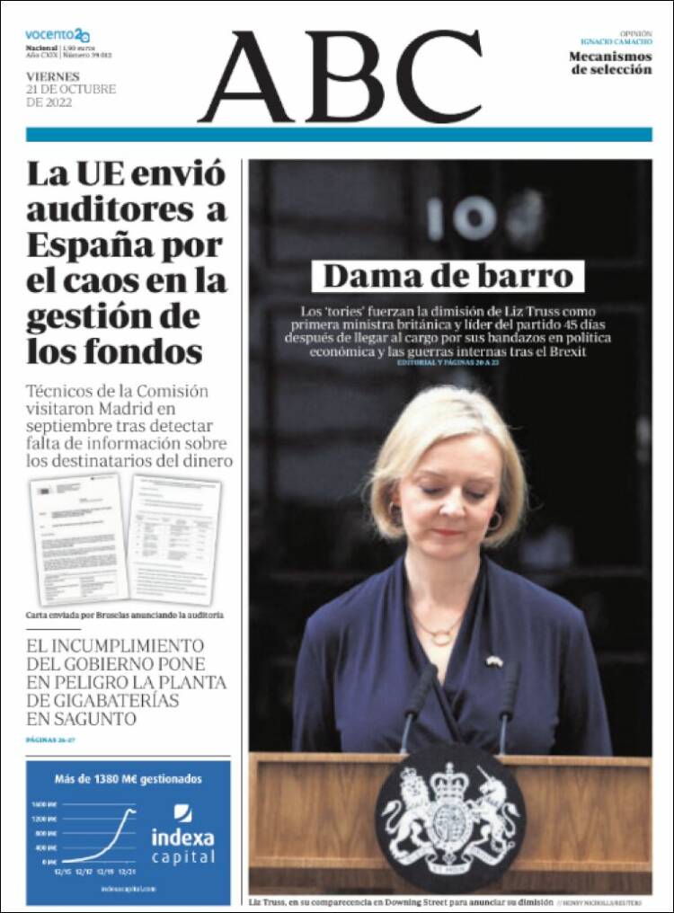 Periódico Abc España Periódicos De España Edición De Viernes 21 De Octubre De 2022 2385