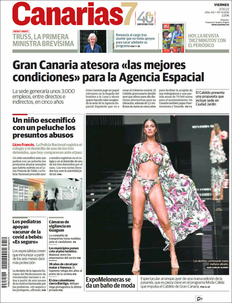 Portada de Canarias 7 (España)