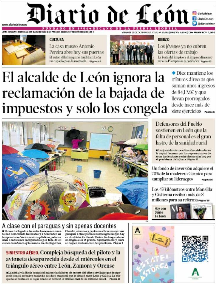Portada de Diario de León (España)