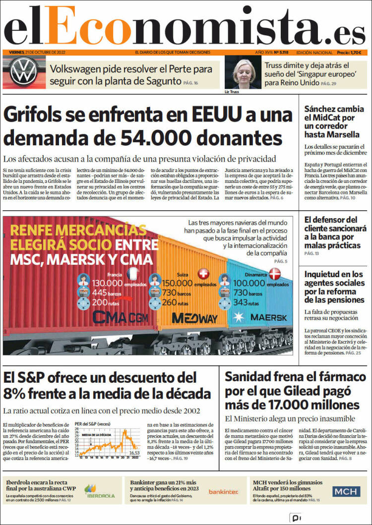 Portada de El Economista (Espa&ntilde;a)