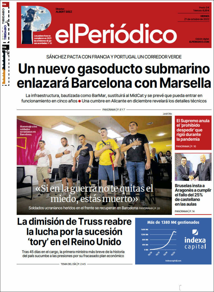 Portada de El Periódico (España)