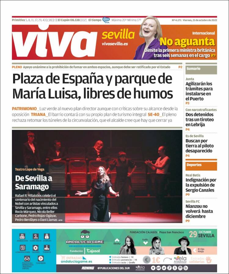 Portada de Viva Sevilla (España)