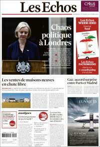 Portada de Les Echos (France)