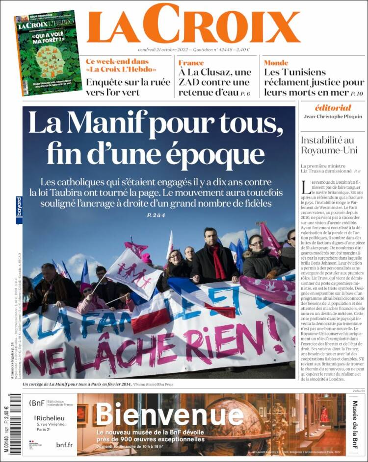 Portada de La Croix (France)