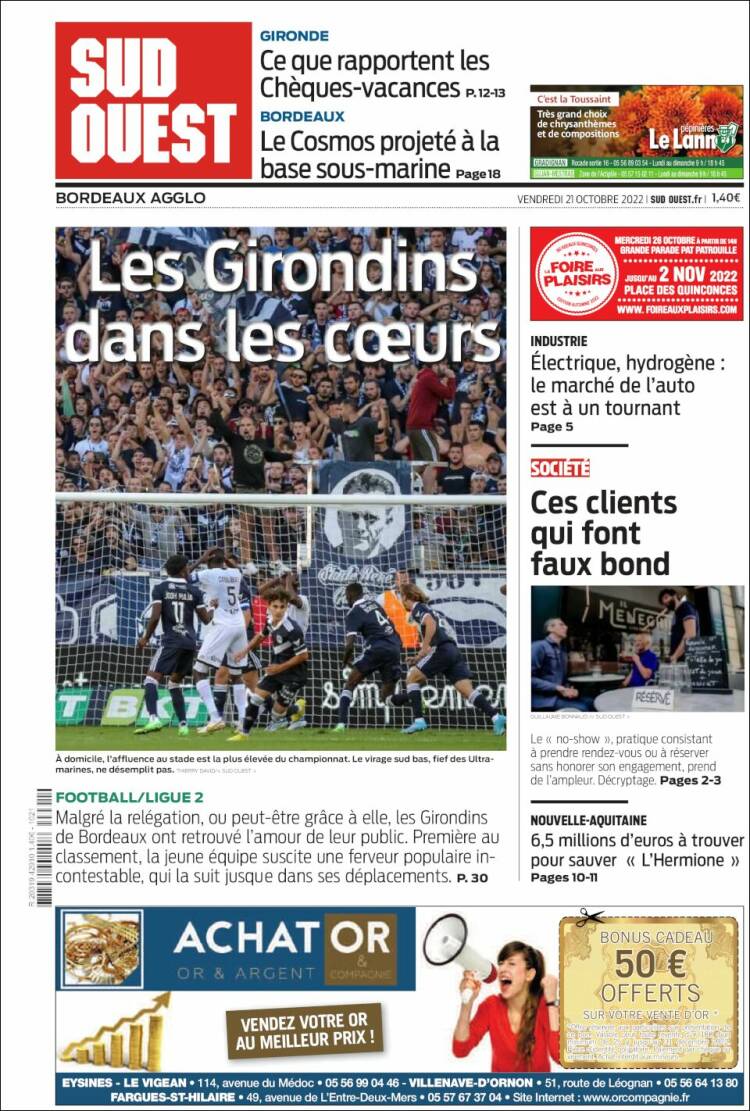 Portada de Sud Ouest (France)