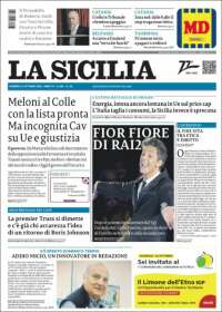 Portada de La Sicilia (Italia)