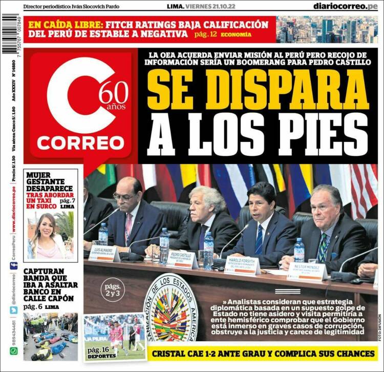 Portada de Diario Correo (Per&uacute;)