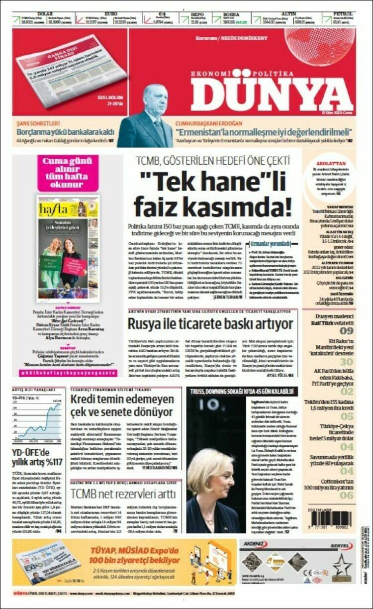 Portada de Dünya (Turqu&iacute;a)