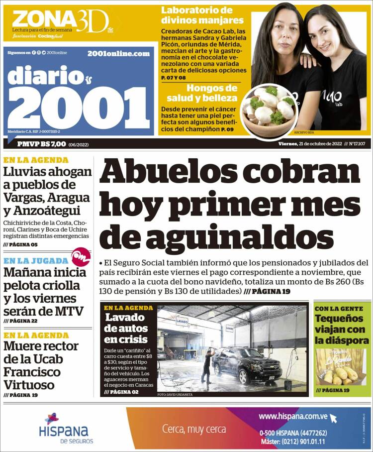 Portada de 2001 - Dosmiluno (Venezuela)