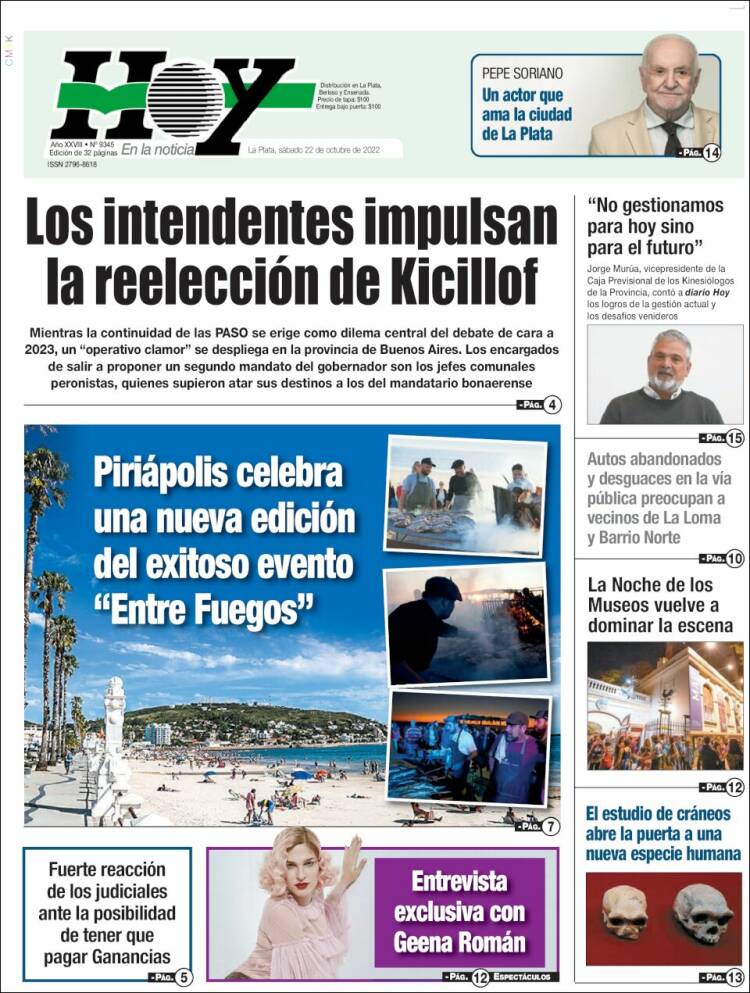 Portada de Diario Hoy (Argentina)