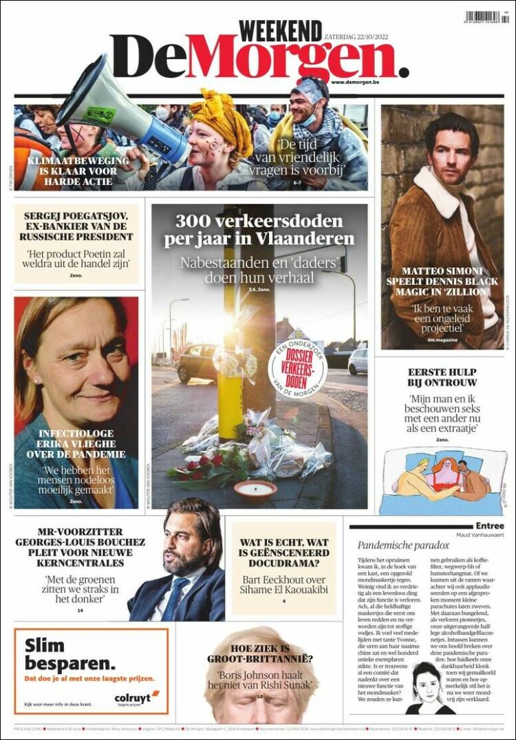 Portada de De Morgen (B&eacute;lgica)
