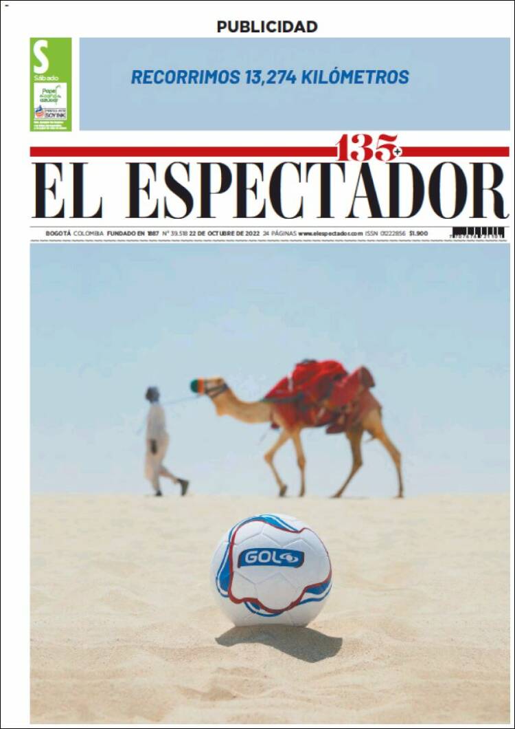 Portada de El Espectador (Colombia)