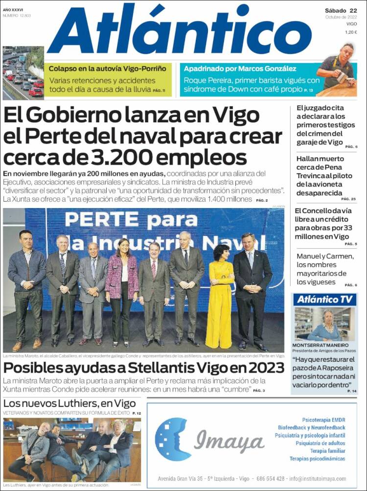 Portada de Atlántico Diario (España)