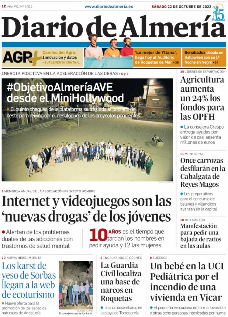 Portada de Diario de Almería (España)