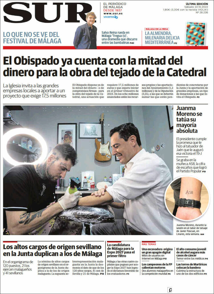 Portada de Diario el Sur (España)