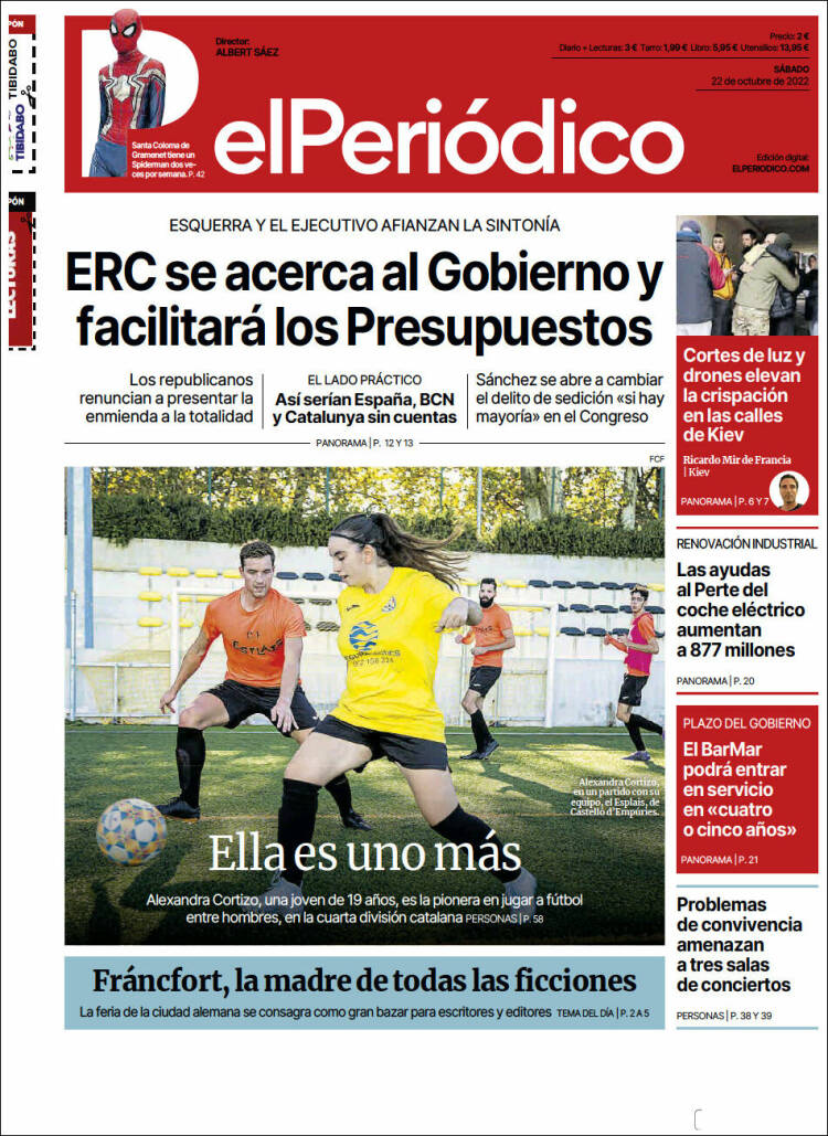 Portada de El Periódico (España)