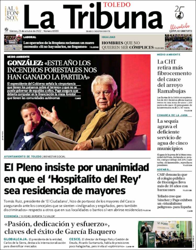 Portada de La Tribuna de Toledo (España)