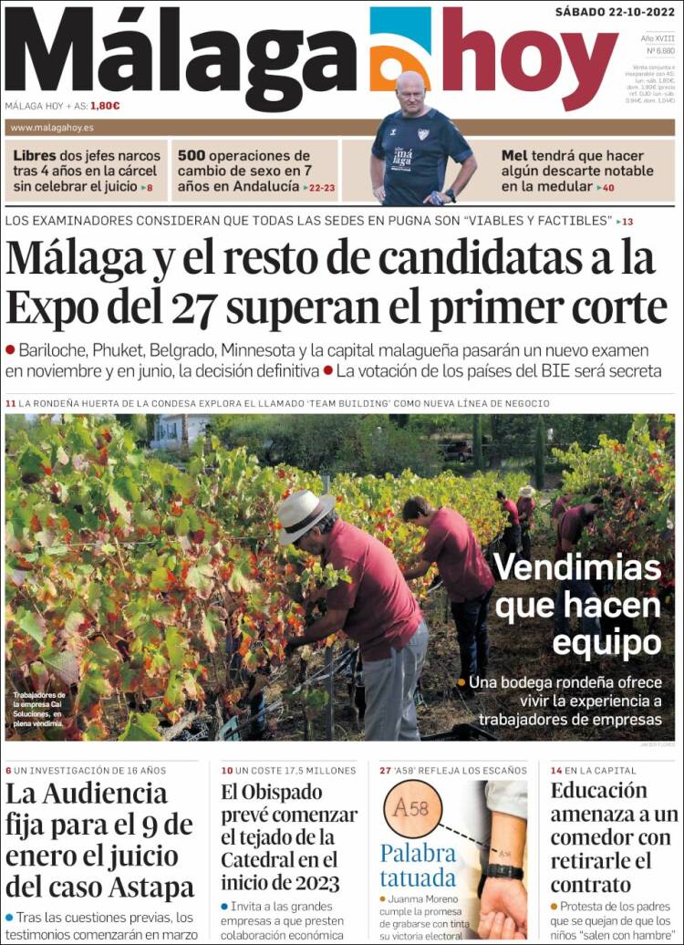 Portada de Málaga Hoy (España)