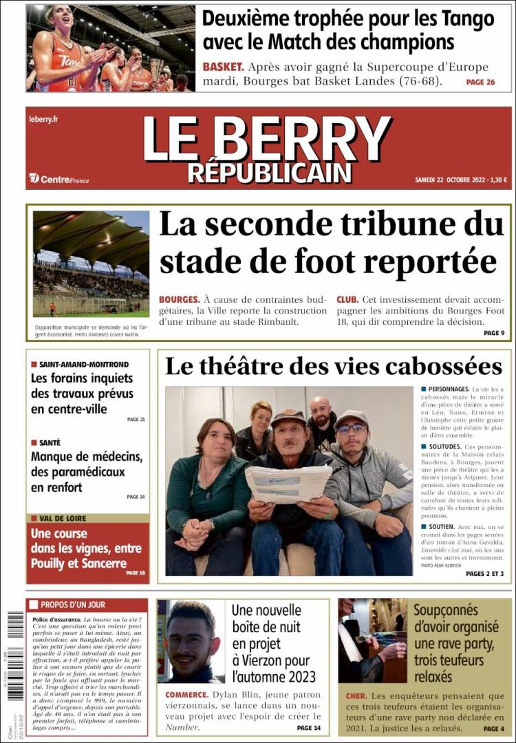 Portada de Berry Republicain (Francia)