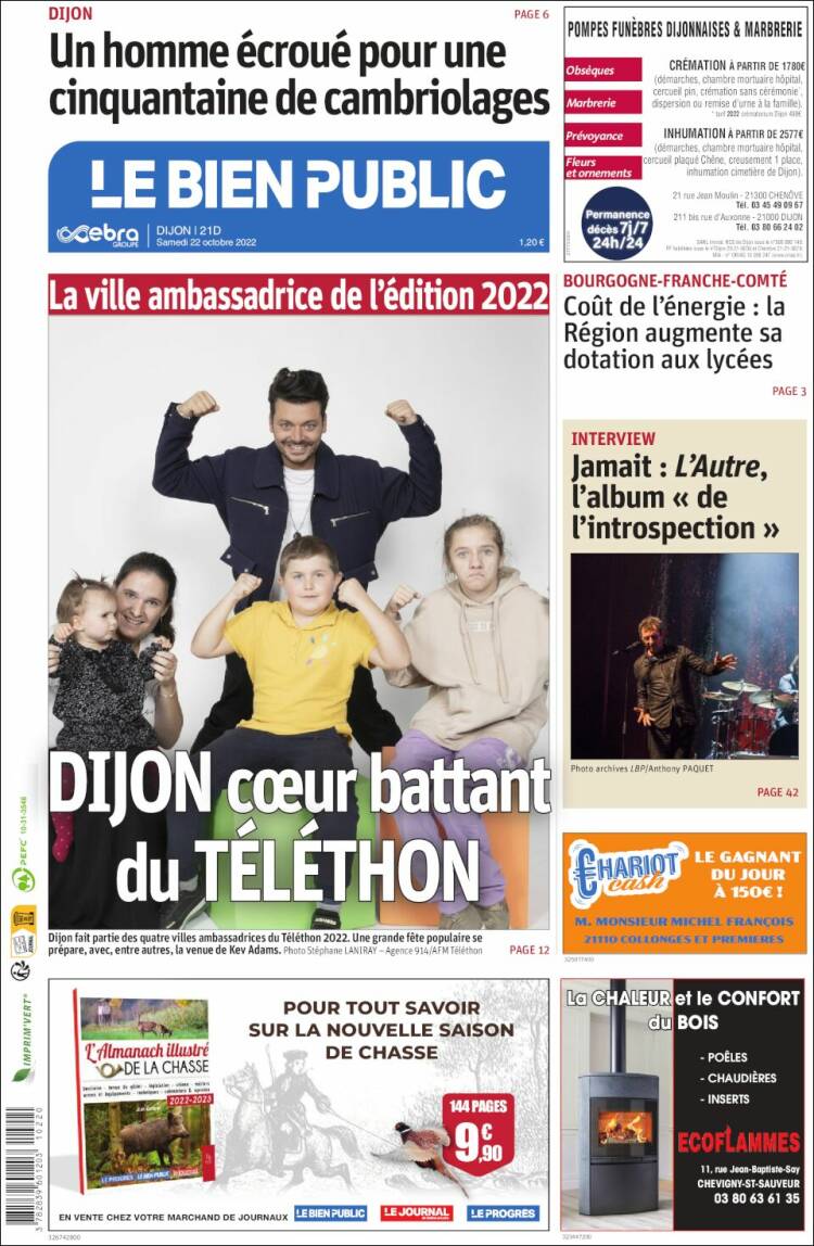 Portada de Le Bien Public (Francia)