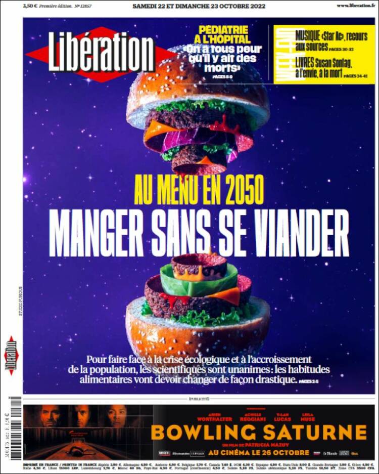 Portada de Libération (Francia)