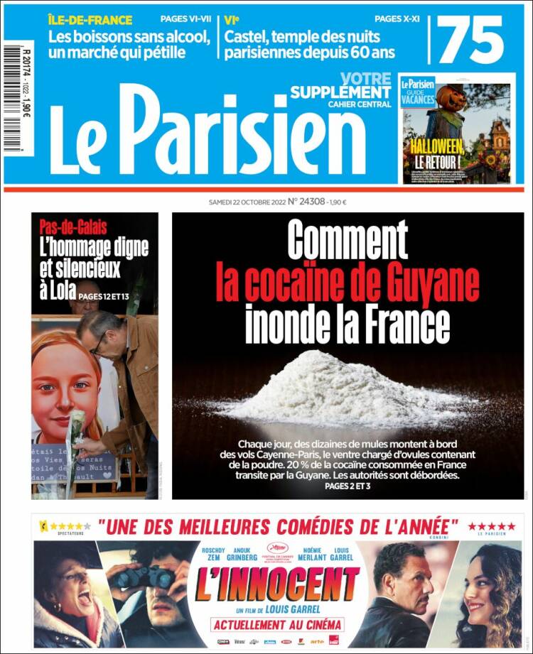 Portada de Le Parisien (Francia)