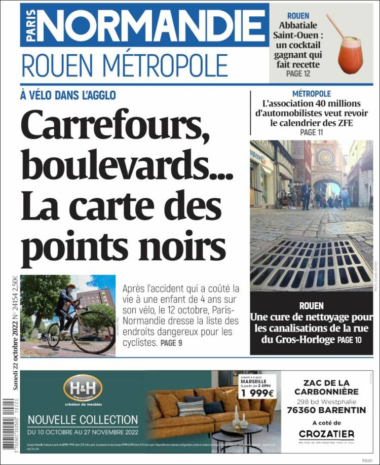 Portada de Paris Normandie (Francia)