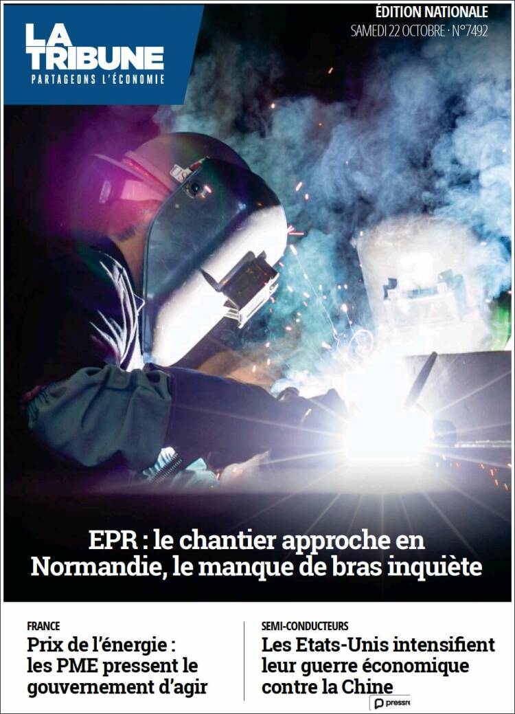 Portada de La Tribune (Francia)