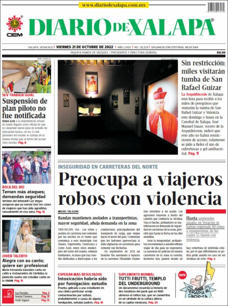 Portada de Diario de Xalapa (México)