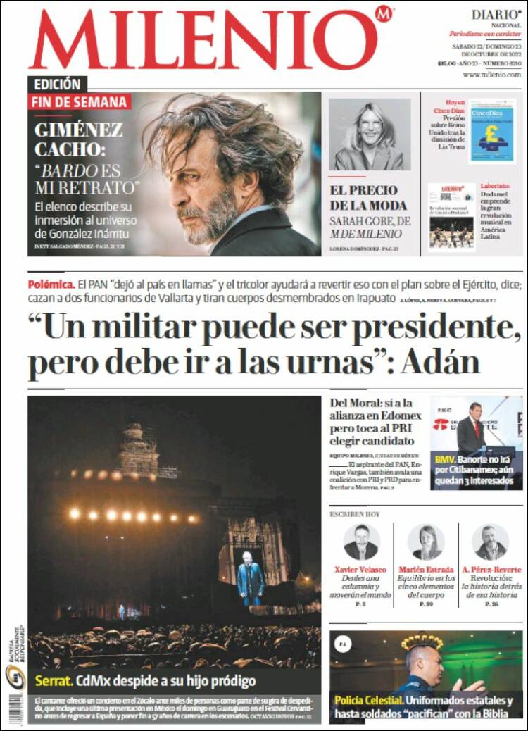 Portada de Milenio (México)