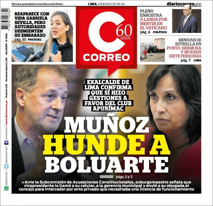 Portada de Diario Correo (Per&uacute;)